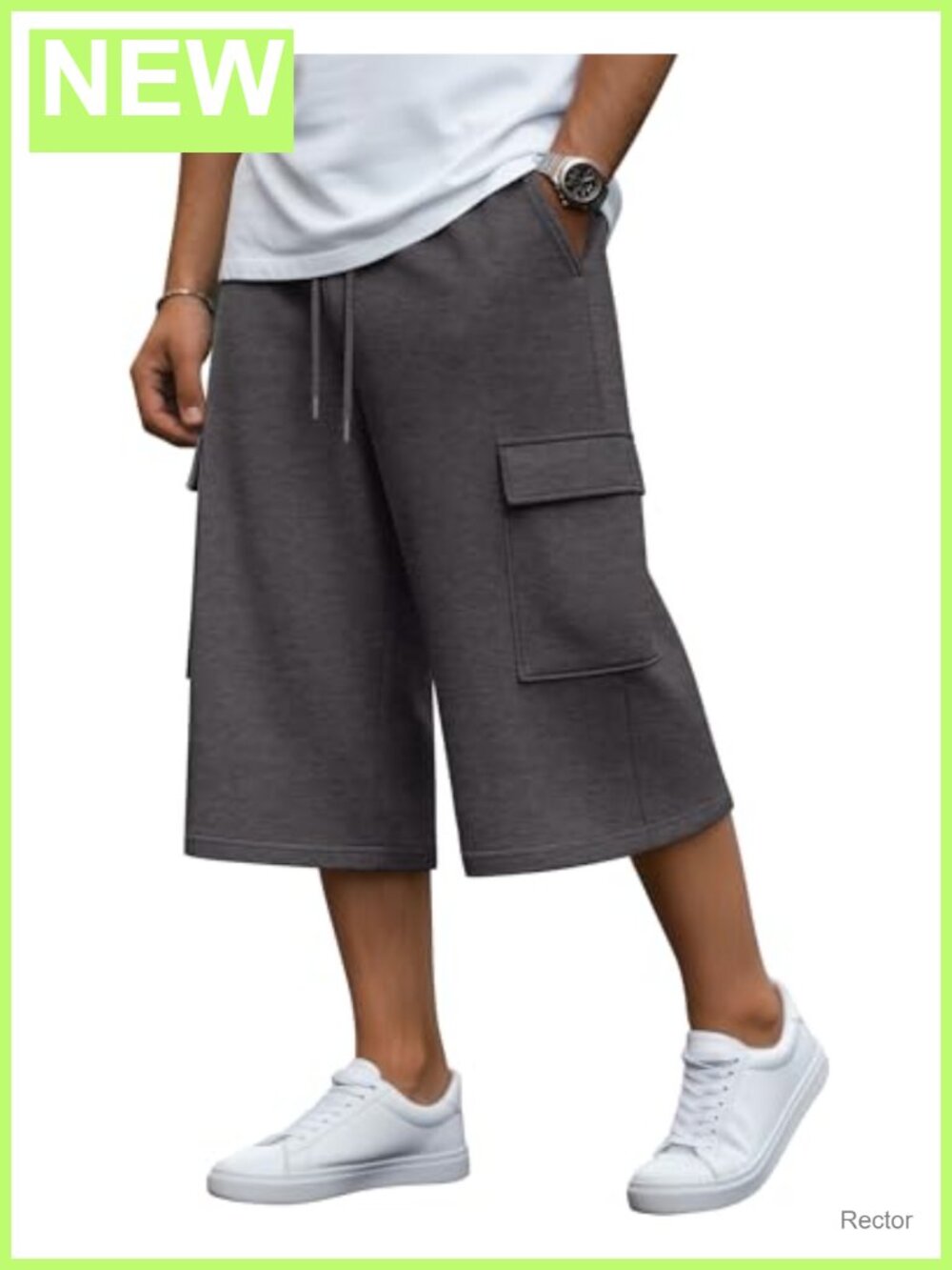 Men's Cargo Capri 3/4 Casual Shorts